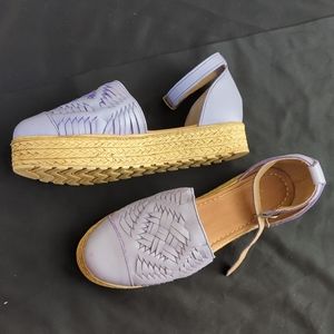 Light purple espadrille sandals